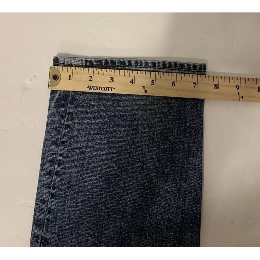 Outpost Makers Men's Size 30 x 32 Med Wash Straight Leg Patchwork Jeans Distress - Picture 11 of 11